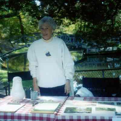 2004 - Ruth Pierson Marshall at the information table at the October event