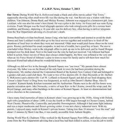 2013 10-17 Weekly News