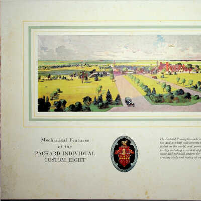 1930 circa brochure of mechanical features of the Packard Custom Eight
