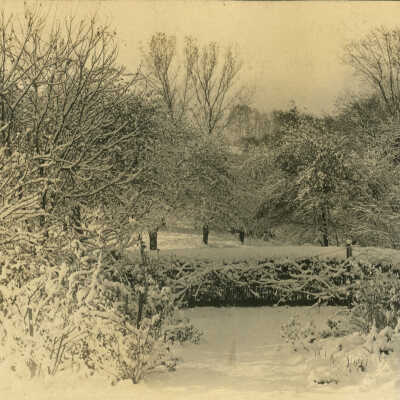 Auburn Heights estate in snow