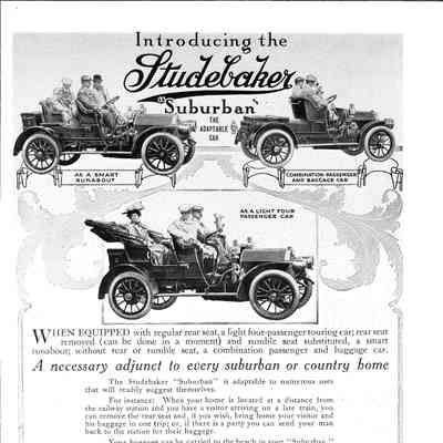 1908 advertisement for Studebaker Automobile