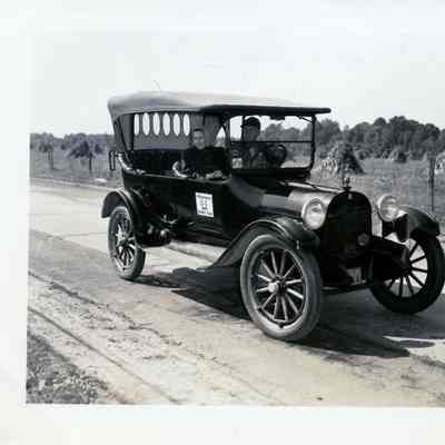 1949 Glidden Tour - John Mercer and passenger in a 1917 Dodge