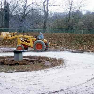 Building of the pond, 1972