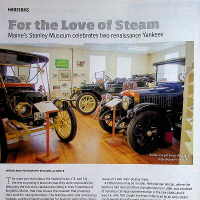 Article in Hemmings Motor News regarding the Stanley Museum