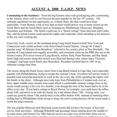 2008 08-04 Weekly News