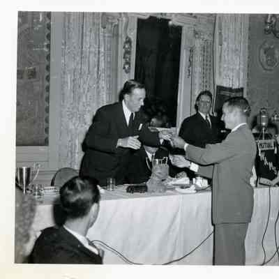 1949 Glidden Tour - awards ceremony with Bill Swegart