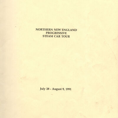 1991 Steam Car Tour (Northern New England ) tour book cover