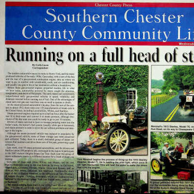 2007 - article in Southern Chester County Community Life covering the Car Tour