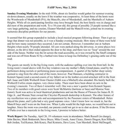 2016 05-02 Weekly News