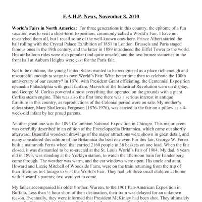 2010 11-08 Weekly News