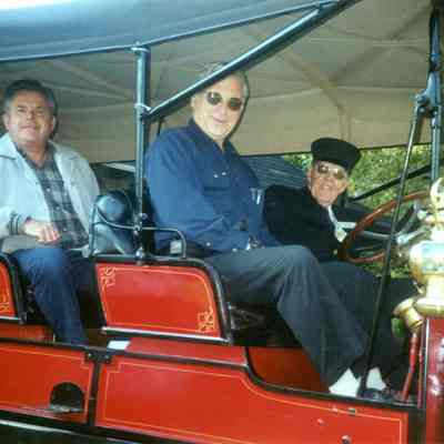 2004 - Thomas C Marshall, Jr., with guests in the 1915 Stanley Mountain Wagon
