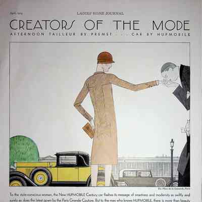 1929 advertisement for the Hupmobile in the "Ladies Home Journal"