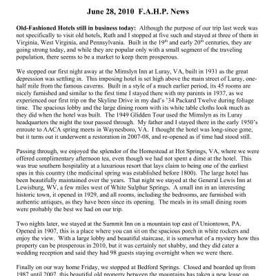 2010 06-28 Weekly News