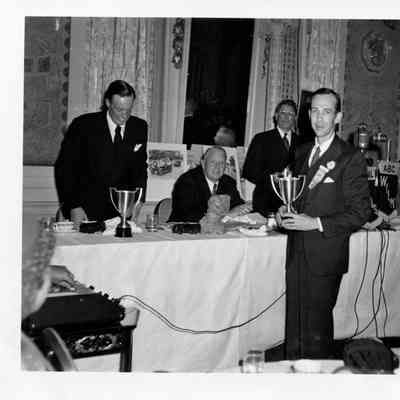 1949 Glidden Tour - awards ceremony with Bob Lavser and Cameron Peck