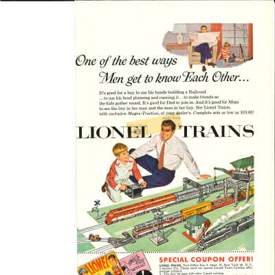 Lionel Trains advertisement in National Geographic