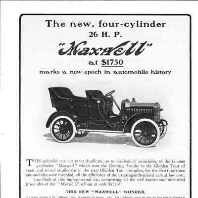 1907 advertisement for Maxwell-Briscoe Motor