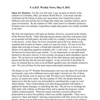 2011 05-09 Weekly News