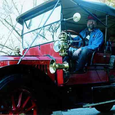 2007 - Kelly Williams in the Stanley Mountain Wagon at Steamin' Day