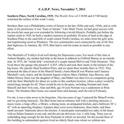 2011 11-07 Weekly News
