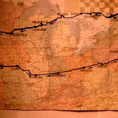 1972 Transcontinental Reliability Tour - map of the eastern legs of the trip