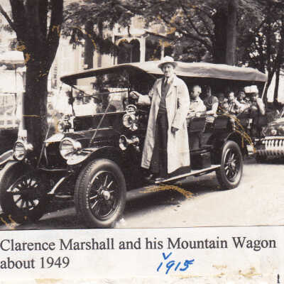 T Clarence Marshall and the 1915 Stanley Mountain Wagon