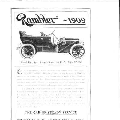 1908 Rambler advertisement from November 1908 National Geographic