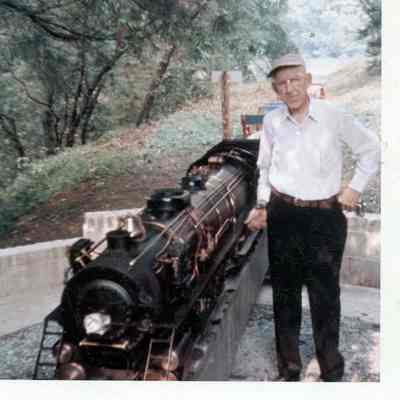 T Clarence Marshall with the 401 on the turntable, 1960