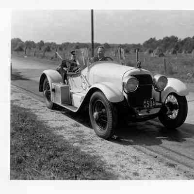 1949 Glidden Tour - Bill Daily and passenger in a 1922 Mercer