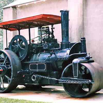 Steam roller on display at Magic Age of Steam, 1973