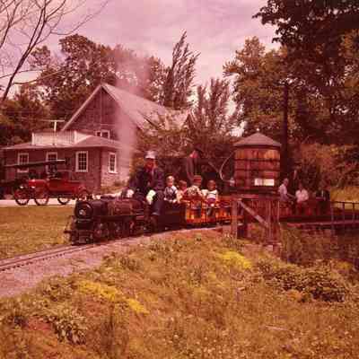 Steam train operated by Thomas C Marshall, Jr, at the Magic Age of Steam, undated