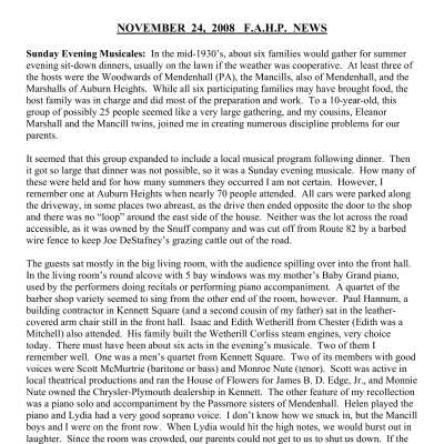 2008 11-24 Weekly News