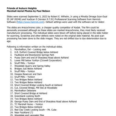 Nelson Aerial Slides Notes