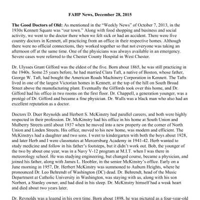 2015 12-28 Weekly News