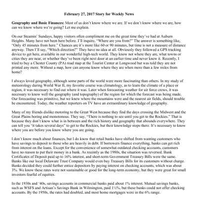 2017 02-27 Weekly News