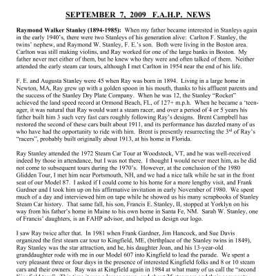 2009 09-07 Weekly News