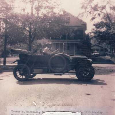 1954 Glidden Tour - Thomas C Marshall, Jr, and Frank H Gardner in 1913 Stanley Model 76