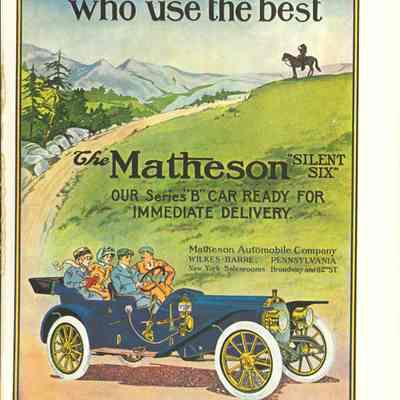1911 advertisement for Matheson Automobile