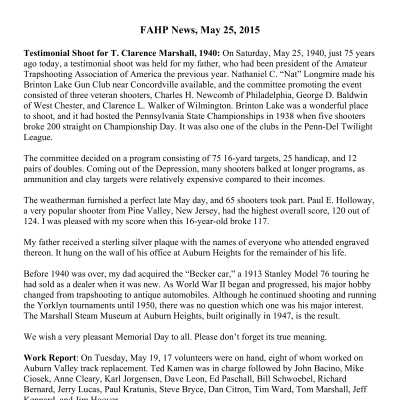 2015 05-25 Weekly News