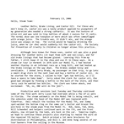2006 02-13 Weekly News