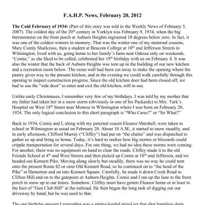 2012 02-20 Weekly News