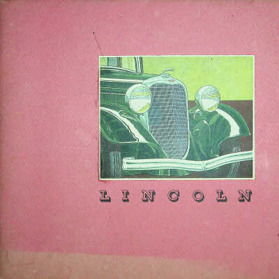 1933 brochure for Lincoln V-12 136 wheelbase