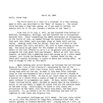 2006 03-20 Weekly News