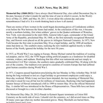 2012 05-28 Weekly News
