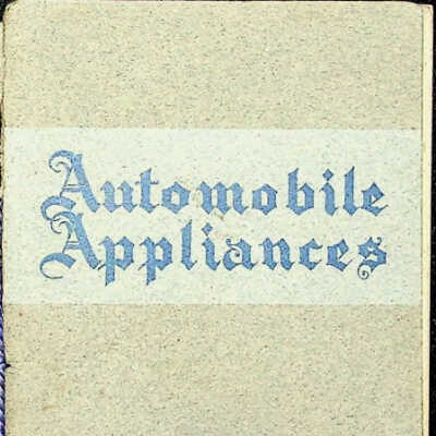 1902 Automobile Appliances - The Mason Regulator Company
