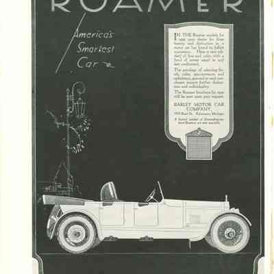 1920 advertisement for Roamer (Barley Motor)