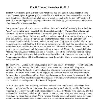 2012 11-19 Weekly News