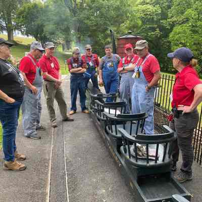 2024 - AVRR safety meeting at Steamin' Day