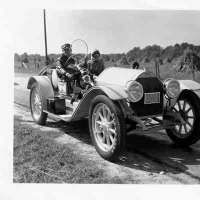 1949 Glidden Tour - Tony Koveleski and passenger in a 1914 Stutz