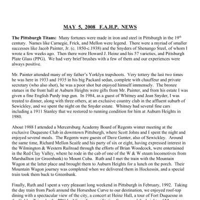 2008 05-05 Weekly News