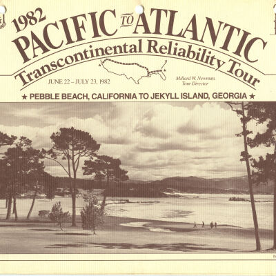 1982 Transcontinental Car Tour tour brochure